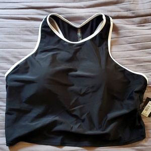 TORRID Wireless Color Banding High Neck Tankini